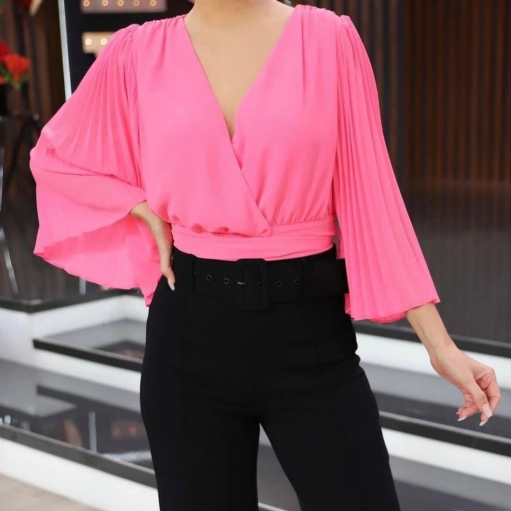 Express women pink blouse